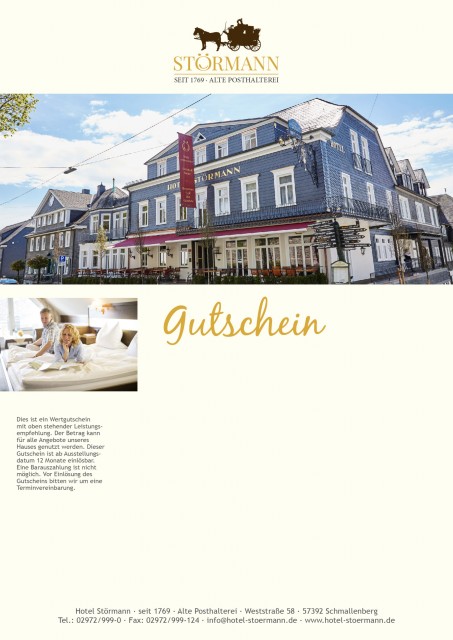 Übernachtungs-Gutschein